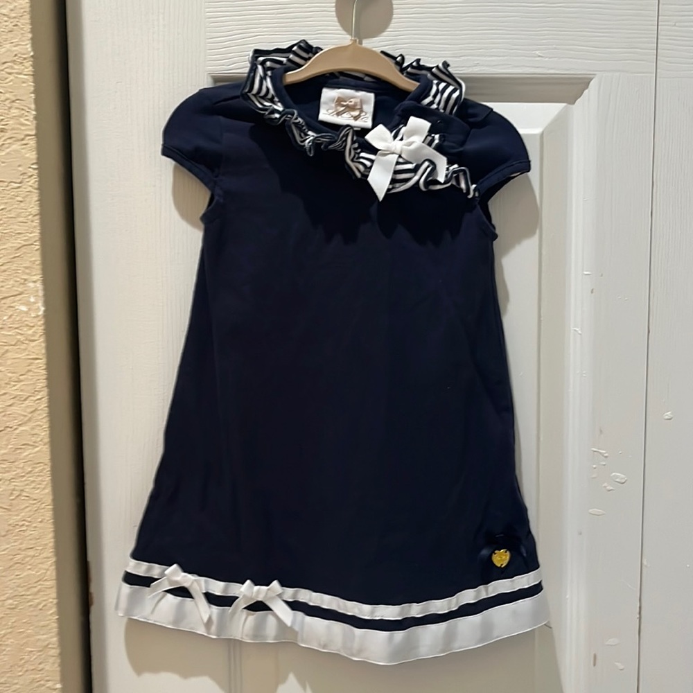 Blue sailor dress for 3-6 month girl